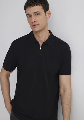 Resim Mavi Half Zıp Polo Erkek T-Shirt M0612525-900