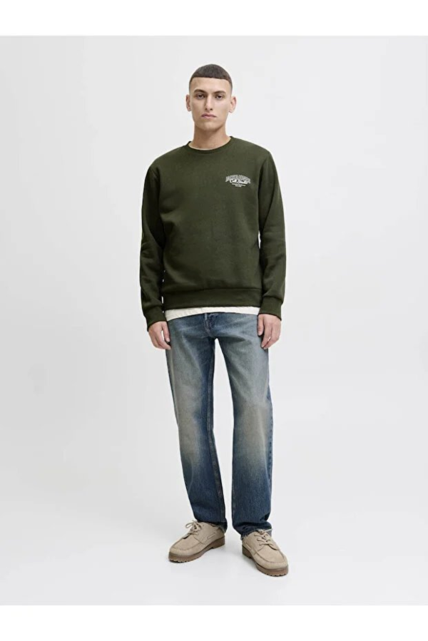 Resim Jack & Jones Jjmakoto Sweat Crew Neck Erkek Sweat 12278601