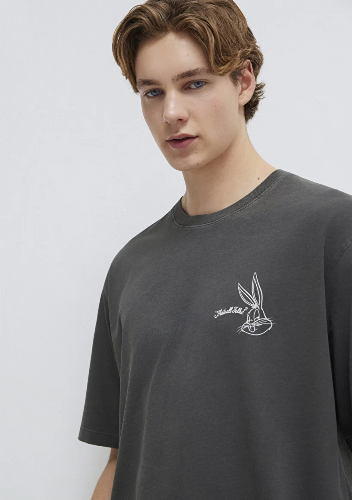 Resim Mavi Erkek T-shirt M0613202-900