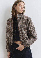 Resim Mavi Baskılı Kadın Mont M1110269-90373