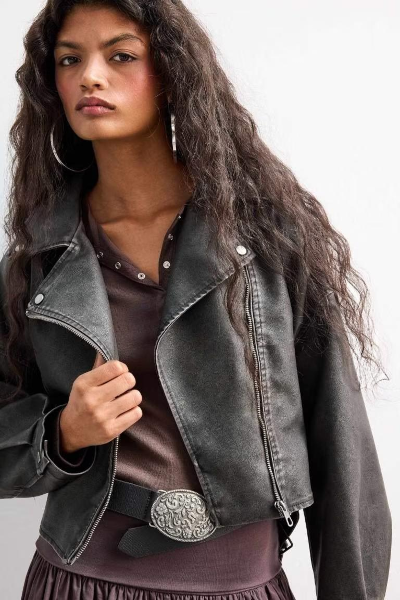 Resim Defacto Kadın Deri Mont E8531AX/AR228