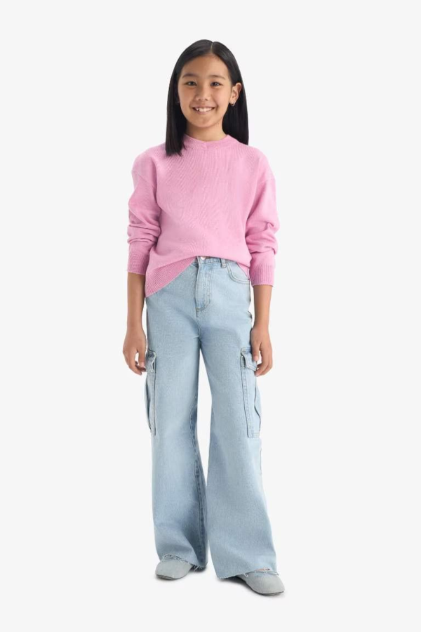 Resim Defacto Kız Çocuk  Kazak C6902A8/PN444