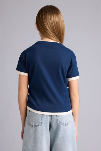 Resim Defacto Kız Çocuk T-shirt G0932A8/NV248