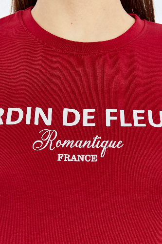 Resim Viole&More Kadın T-Shirt Yk20 Jardın De Flerus Baskılı