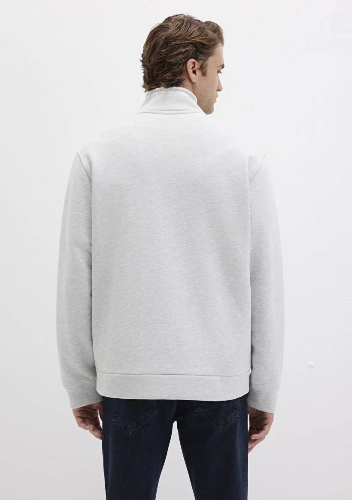 Resim Mavi Full Zip Erkek Sweat M0S10377-82498