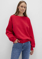 Resim Mavi Bisiklet Yaka Kadın Sweat M1610198-80791