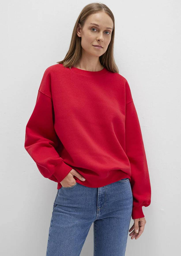 Resim Mavi Bisiklet Yaka Kadın Sweat M1610198-80791