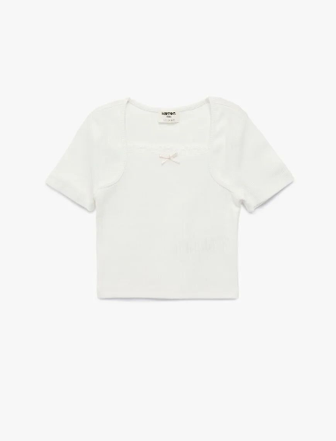 Resim Koton Kız Çocuk T-shirt 6SKG10188AK