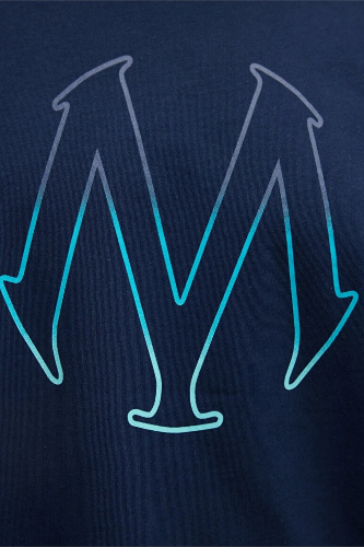 Resim Mavi Mavı Baskılı Erkek T-Shirt M0610635-70490