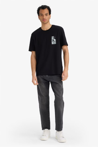 Resim Defacto Erkek T-shirt F8122AX/BK81