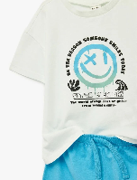 Resim Koton Erkek Bebek Şort Takım 6SMB10083TK