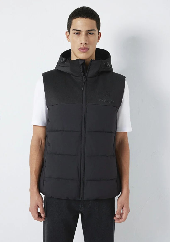 Resim Mavi Kapüşonlu Erkek Yelek M0110786-71379