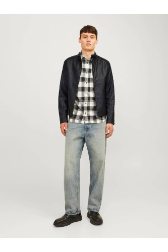 Resim Jack & Jones Jjedylan Clean Pu Jacket Noos Erkek Deri Mont ve Ceket 12261195