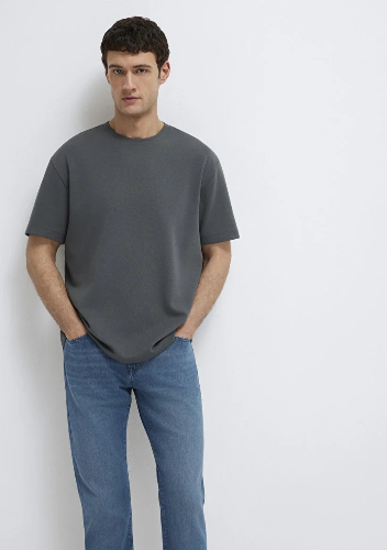 Resim Mavi Erkek T-shirt M0612731-70088