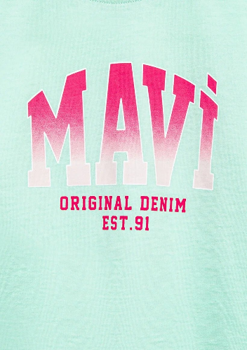 Resim Mavi Kız Çocuk T-shirt M7610386-71643