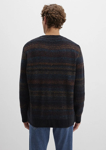 Resim Mavi Çizgili Erkek Kazak M0710201-70744