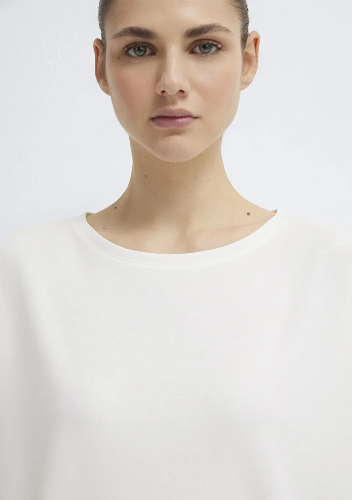 Resim Mavi Kısa Kol Kadın T-Shirt M167245-25705