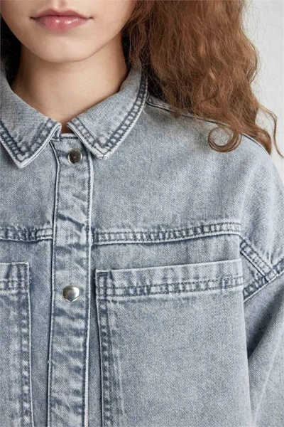 Resim Defacto Kadın Jean Ceket B9315AX/NM55