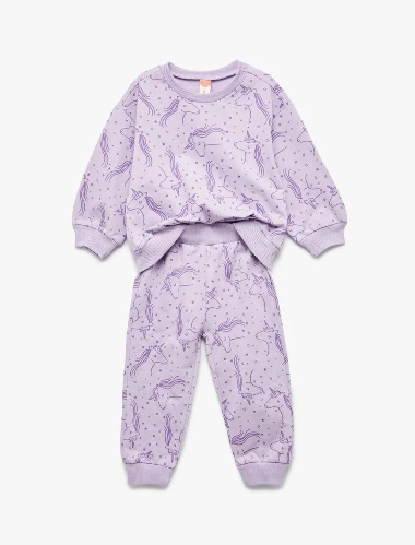 Resim Koton Kız Bebek Sweat Takım 6WMG10122AK