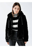 Resim Only Onlvida Fur Hooded Jacket Cc Otw Mont 15260047