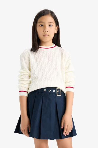 Resim Defacto Kız Çocuk  Kazak E7740A8/ER233