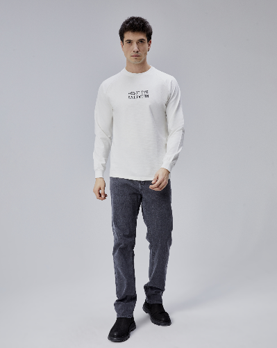 Resim Paul&More Erkek Sweat Pozitif Baskı Reglan Kol Bürümcük