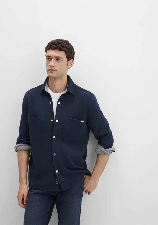 Resim Mavi Erkek Uzun Kol Gömlek M0211771-80872