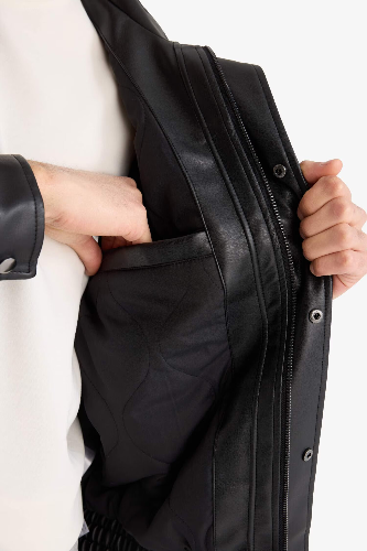 Resim Defacto Erkek Deri  Mont D2427AX/BK27