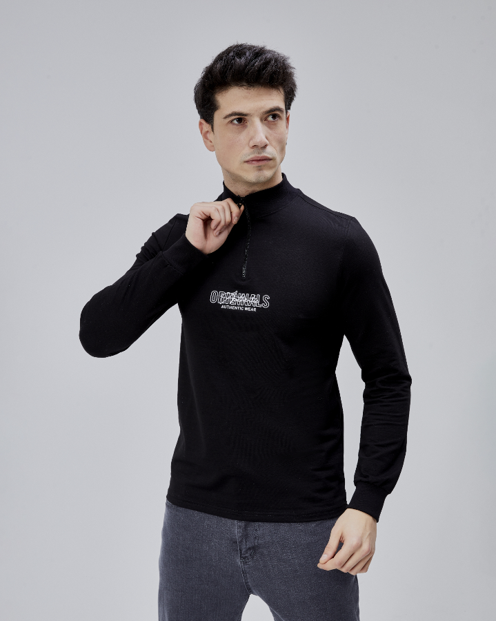 Resim Paul&More Erkek Sweat Originals Yarım Fermuarlı