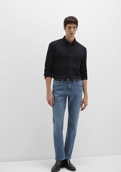 Resim Mavi Erkek Uzun Kol Gömlek M0211758-900