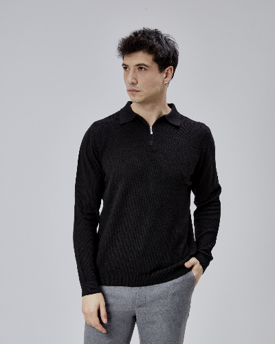 Resim Paul&More Erkek Triko Kazak 17271 Fermuarlı Polo