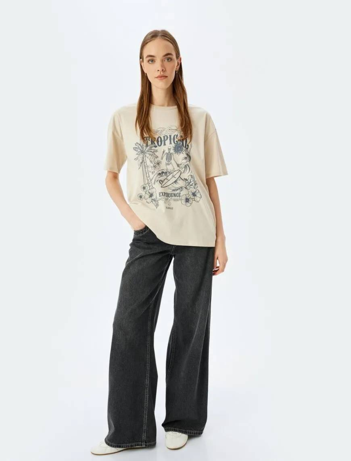 Resim Koton Kadın T-shirt 5SAL10076IK