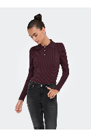 Resim Only Onlelisa L/S Rib Polo Ex Knt Kadın Sweat 15355354