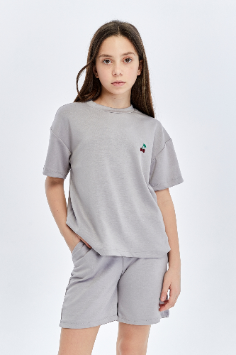 Resim Yenikoza Kız Çocuk Şort Takım