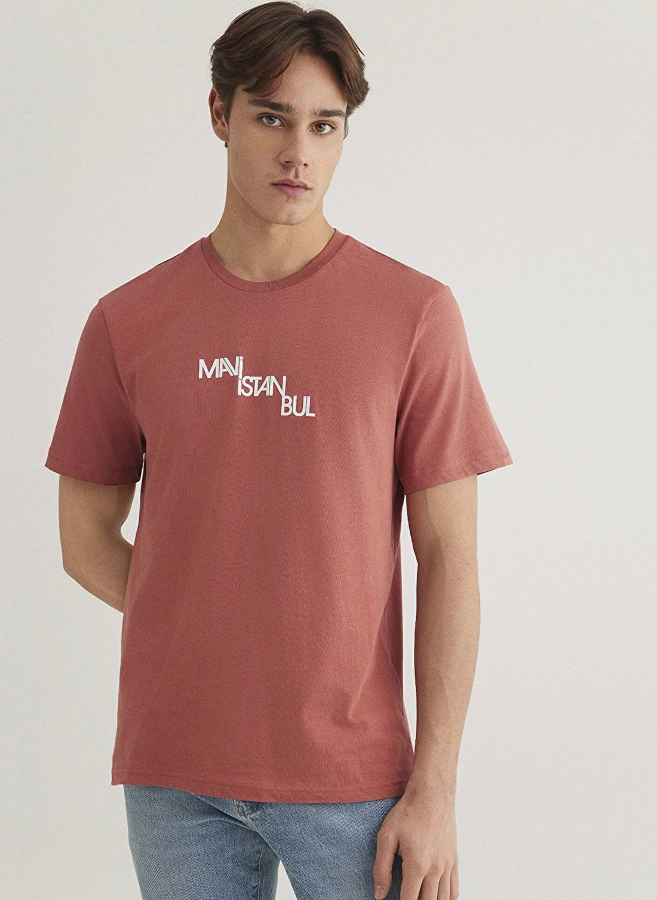 Resim Mavi İstanbul Erkek T-Shirt M0612274-71100