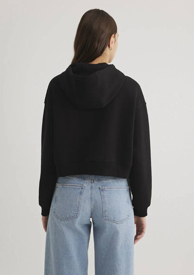 Resim Mavi Kapuşonlu Kadın Sweat M1S10305-900