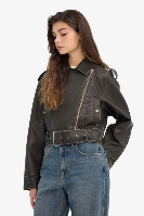 Resim Defacto Kadın Deri Mont G0709AX/KH402