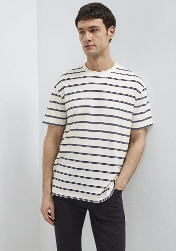 Resim Mavi Erkek T-shirt M0613138-70057