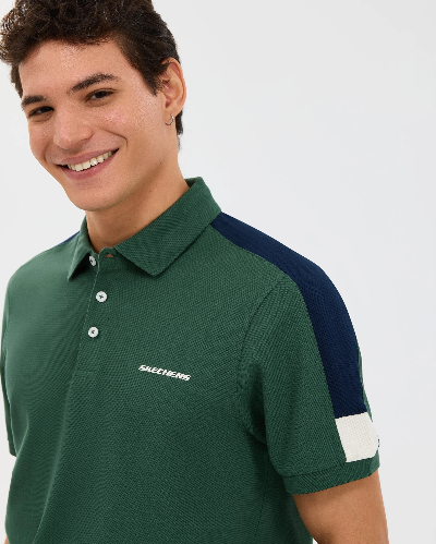 Resim Skechers  M Color Block Detail Polo Erkek T-shirt S221047-4255