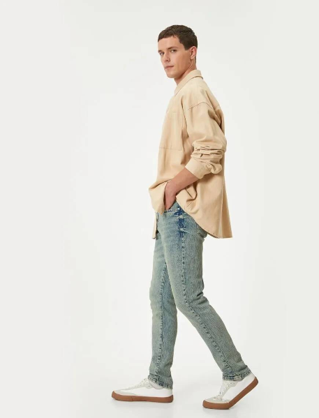 Resim Koton Erkek Jean Pantolon 5Wam40036Nd