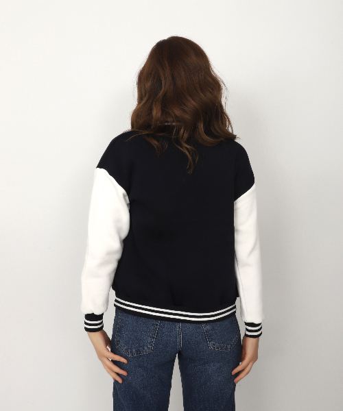 Resim Viole&More Üç İplik Kolej Kadın Mont 5041 Jb Baskılı