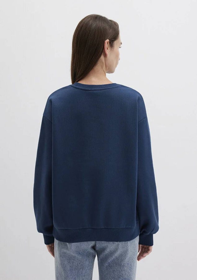 Resim Mavi Uzun Kol Kadın Sweat M1611656-82454