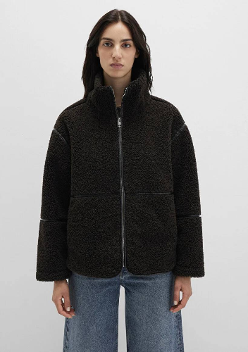 Resim Mavi Dik Yaka Kadın Mont M1110719-70219