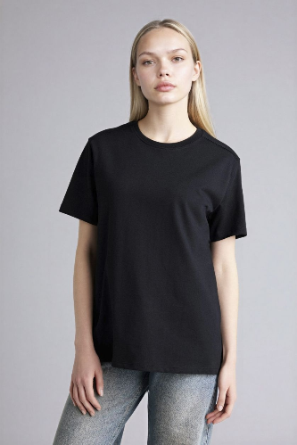 Resim Defacto Kadın T-shirt A9428AX/BK81