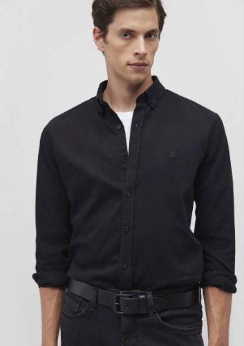 Resim Mavi Uzun Kol Erkek Gömlek M0211192-900