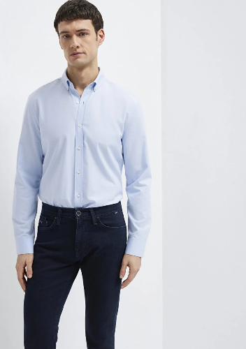 Resim Mavi Erkek Uzun Kol Gömlek M0211670-90160