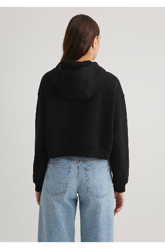 Resim Mavi Kapuşonlu Kadın Sweat M1S10305-900