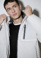 Resim Mavi Kapüşonlu Erkek Mont M0110463-70075