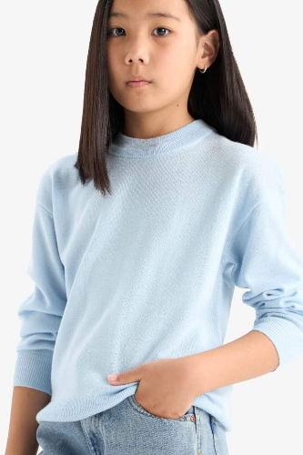 Resim Defacto Kız Çocuk  Kazak C6902A8/BE366