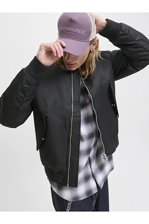 Resim Jack & Jones Jcomotion Bomber Jacket Erkek Mont 12283301